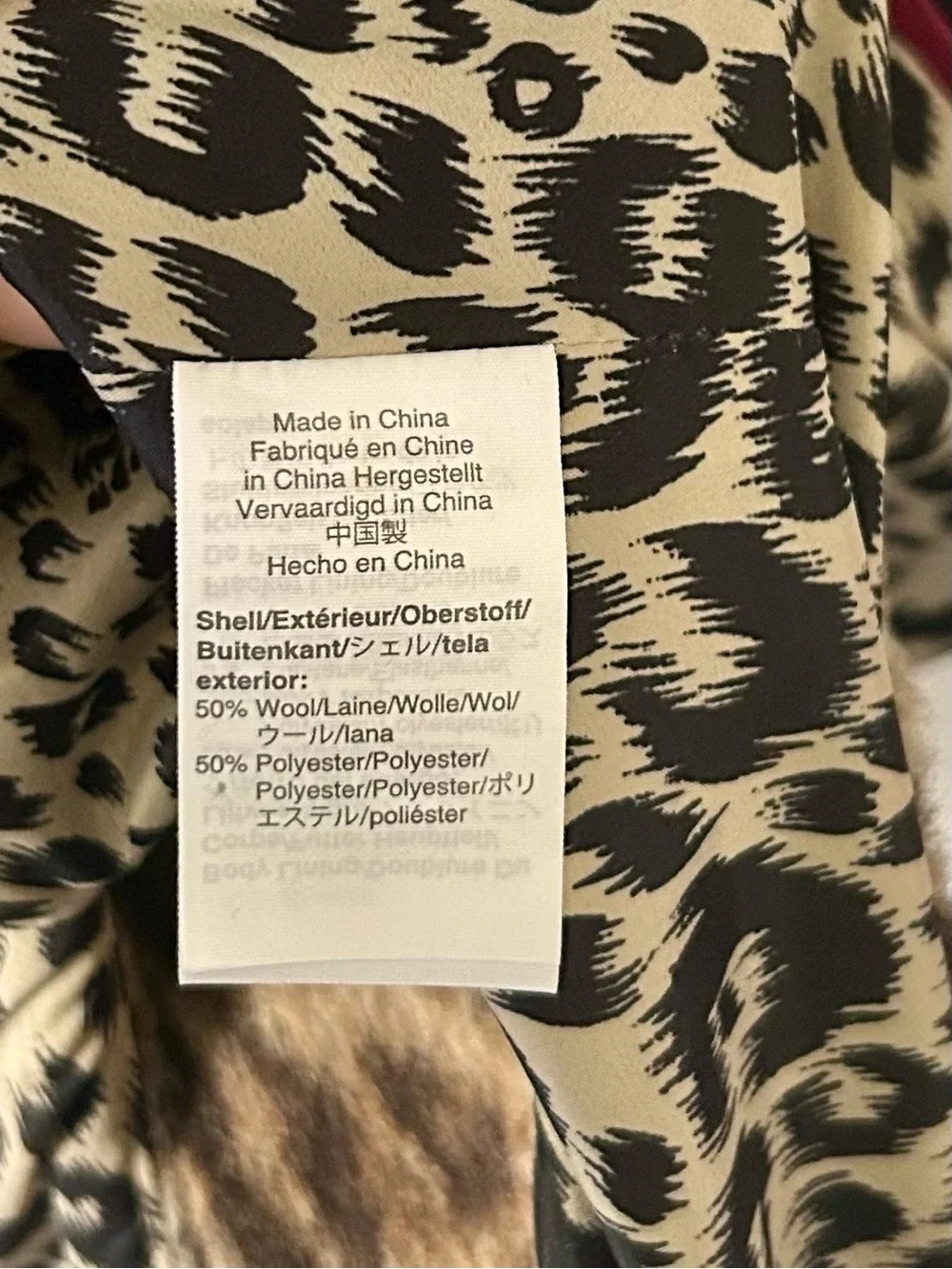 JCREW Brown Double Leopard Print Wool Coat H2734 Animal Print Women’s Size 2 - Picture 14 of 15